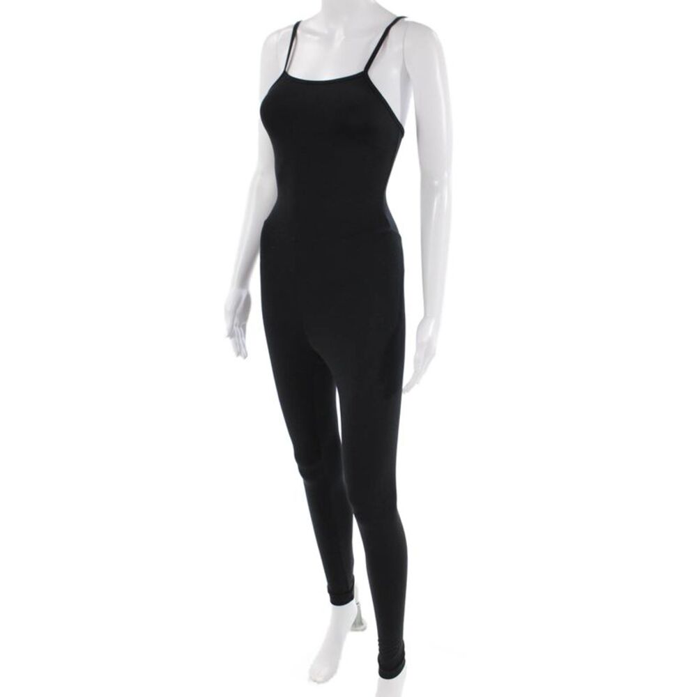 Girlfriend Collective Women Black Sleeveless Catsuit Square Neck Size XS - Picture 2 of 6